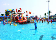 Конструкция аквапарк бассейна, оборудование спортивной площадки детей на открытом воздухе акватическое