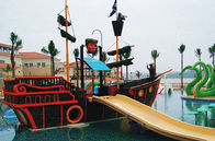 Оборудования аквапарк ROHS пиратский корабль мини деревянный со скольжением стеклоткани